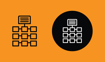 The Organizational Chart Icon represents a structured hierarchy, ideal for visualizing company management, business workflows,and team organization.Perfect for corporate,HR,and business-related design