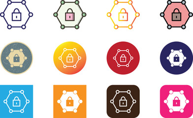 Secure Network Lock Icon Set – Cyber Security Icons
Collection of colorful network security lock icons, perfect for cyber protection, data safety, secure connection, and technology projects. Editable 