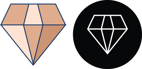 Diamond Icon Collection – 10 Colorful Vector Designs
Set of diamond icons in different shapes. Includes flat style gems and gemstone illustrations