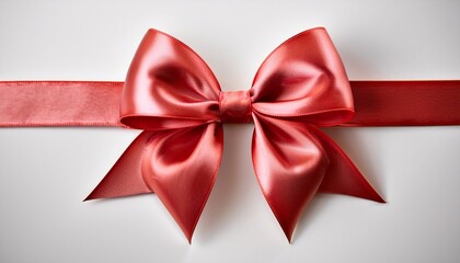 red bow on a white background