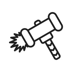 Hammer icon vector image. Suitable for mobile apps, web apps and print media.