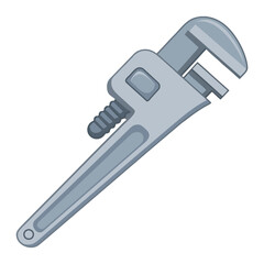 Stylized Vector Illustration of a Pipe Wrench.