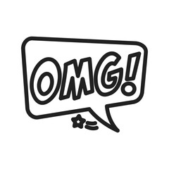 Omg Bubble icon vector image. Suitable for mobile apps, web apps and print media.