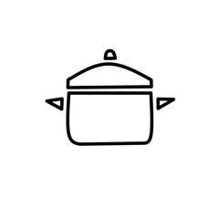 Kitchenware line icon cookware trendy design