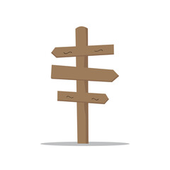 Rustic Wooden Signpost Vector Illustration