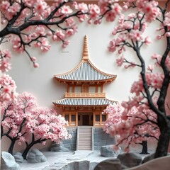 Fototapeta premium travel, pagoda, landmark, history, traditional, samurai, old, stone, oriental, heritage, tour