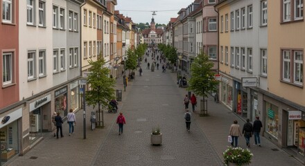 Naklejka premium Historic european street scene
