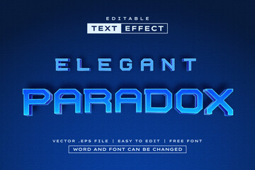 Vector Elegant Paradox Editable Text Effect