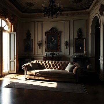 inte chair, indoor, apartment, light, floor, couch, empty, luxury, curtain, hotel, windows, nob