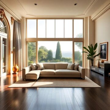 inte chair, indoor, apartment, light, floor, couch, empty, luxury, curtain, hotel, windows, nob
