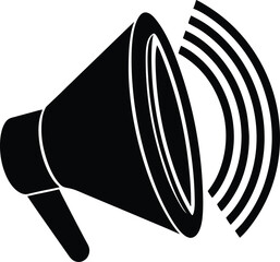 Volume Icon Silhouette Vector | Sound Control Design for Audio and Media Projects