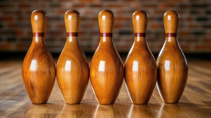A group of bowling pins rearranging themselves into weird shapes when unobserved