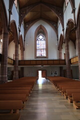 Blick in die evangelische Stadtkirche im Zentrum von Nagold im Schwarzwald