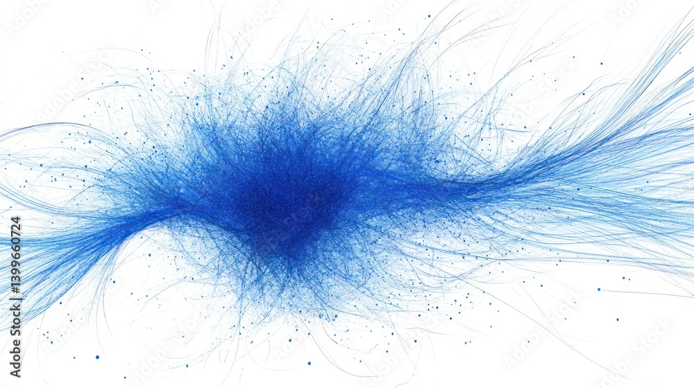 Poster a visual representation of complex interconnectedness in a vast network.