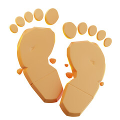 3D illustration of Footprints