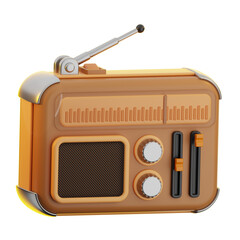 3D illustration of Radio