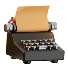 3D illustration of Typewriter