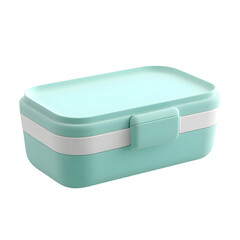 Light mint green lunch box with a white interior divider.