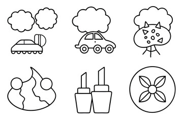 carbon footprint line art illustration of eco awareness