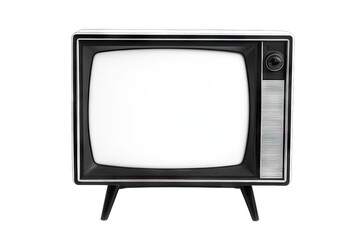 a vintage television set with a blank screen showcasing a classic design from the mid-20th century its black and white aesthetic evokes nostalgia and represents the evolution of media technology