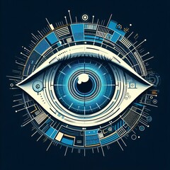 Screen Brightness Eye An eye shape with adjustable brightness le