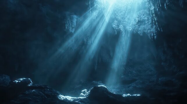 Mysterious cave spotlight image