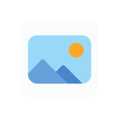 Naklejka premium Photo Icon Representing Photography, Visual Content, and Image Sharing