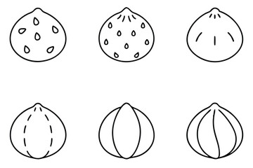 Cempedak Line Art Style with Detailed Illustration