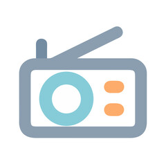 Fototapeta premium Radio Icon Representing Audio Broadcasting, Communication, and Entertainment
