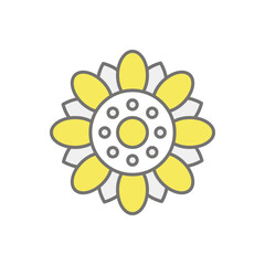 Mandala  icon vector stock illustration