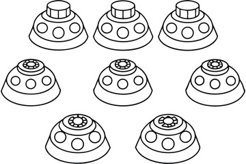centrifuge line art illustration representing modern scientific method