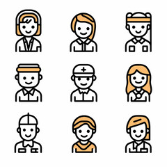 Profession Avatars Icon Set