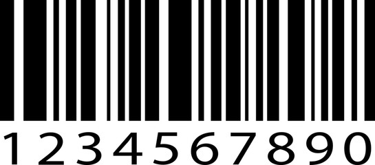 Barcode product distribution icon . Vector  isolated on transparent background. Business concept barcode pictogram. Bar code scan label for product price tag. Easily editable stroke.