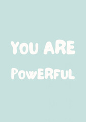 Motivation wall art, cartoon quote poster, greeting card, cute cover, pop art colors