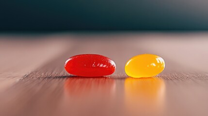 A jellybean experiencing an existential crisis while questioning its own flavor