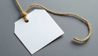 Blank Tag Tied with String
