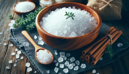 Epsom Salt Crystals Magnesium sulfate crystals used for relaxati