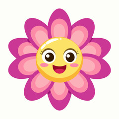 funny flower cartoon