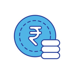 Coin  icon vector stock illustration