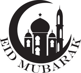 Eid Mubarak Logo black