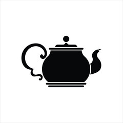 Classic Ceramic Teapot - Furniture and Interiors Flat Icon Silhouette