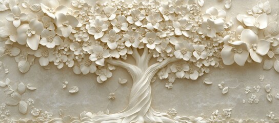 Ornate Floral Tree Sculpture
