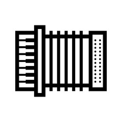 Accordion icon vector image. Suitable for mobile apps, web apps and print media.