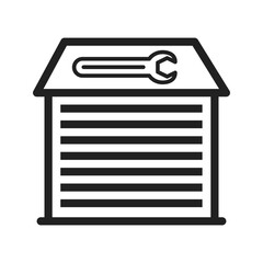 Auto Repair Shop icon vector image. Suitable for mobile apps, web apps and print media.