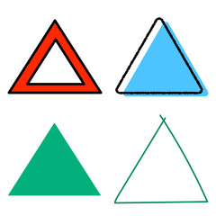 三角_ベクター素材_セット