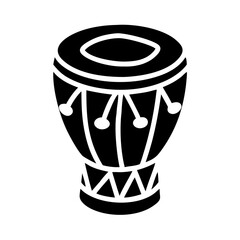 african drum icon, african drum silhouette vector illustration-simple silhouette illustration of african drum, perfect for african drum logos and icons