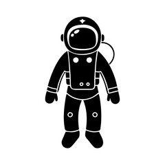 astronaut suit icon, astronaut suit silhouette vector illustration-simple silhouette illustration of astronaut suit, perfect for astronaut suit logos and icons