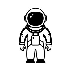 Fototapeta premium astronaut suit icon, astronaut suit silhouette vector illustration-simple silhouette illustration of astronaut suit, perfect for astronaut suit logos and icons