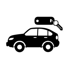 Fototapeta premium car rental icon, car rental silhouette vector illustration-simple silhouette illustration of car rental, perfect for car rental logos and icons