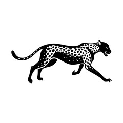 Fototapeta premium cheetah icon, cheetah silhouette vector illustration-simple silhouette illustration of cheetah, perfect for cheetah logos and icons